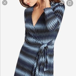 BCBG blue chevron knit Adele dress